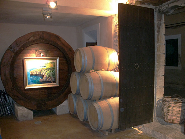 The restored wine cellar is sometimes used for exhibitions