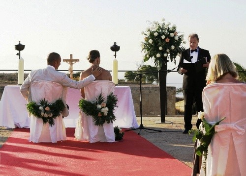 Bridal pair during the wedding